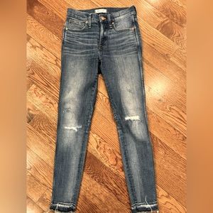 Madewell high‎ rise skinny jeans. Size 25.